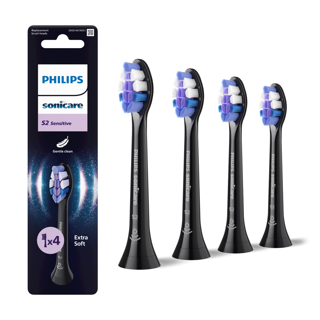 Змінні насадки для електричної звукової зубної щітки PHILIPS Sonicare Sensitive HX6054/88, 4 шт